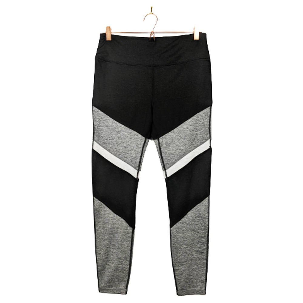 Serene Tangerine Colorblock Grey & Black Leggings